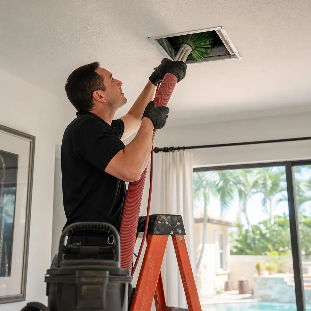 Illustration for air duct cleaning in Coral Springs